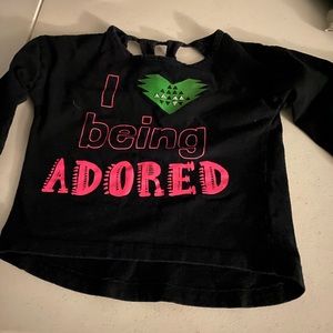 Black long sleeve girls shirt